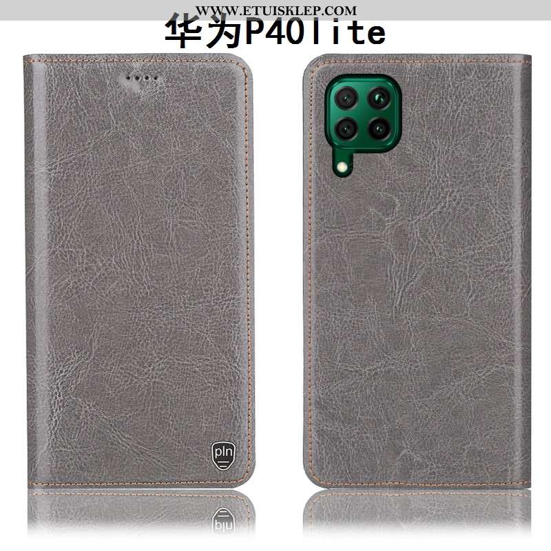 Etui Huawei P40 Lite Wzór Szary Telefon Komórkowy All Inclusive Skórzane Anti-fall Dyskont