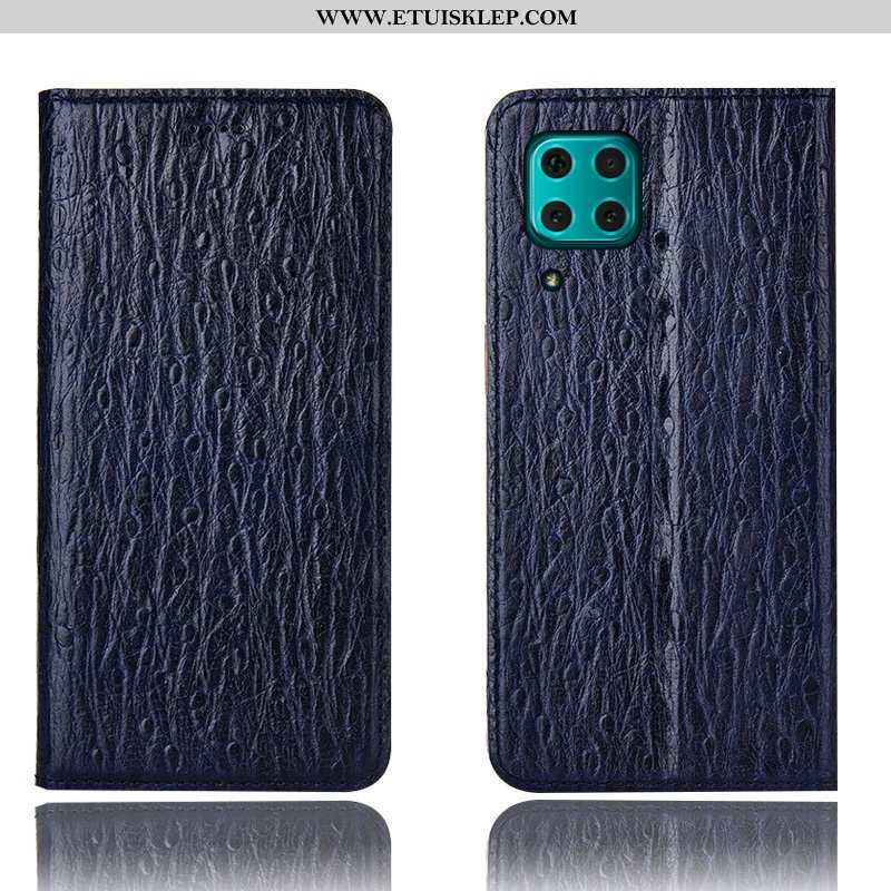 Etui Huawei P40 Lite Wzór Telefon Komórkowy Skórzane Futerał Ciemno Niebieski Ptak Oferta