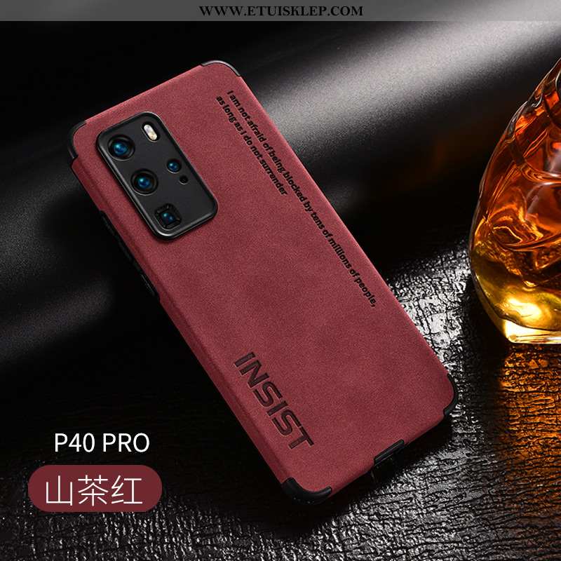 Etui Huawei P40 Pro Nubuku Czarny All Inclusive Anti-fall Cienkie Skóra Futerał Tani