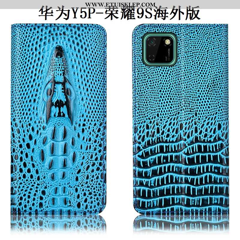 Etui Huawei Y5p Prawdziwa Skóra Futerał All Inclusive Żółty Pokrowce Telefon Komórkowy Anti-fall Tan