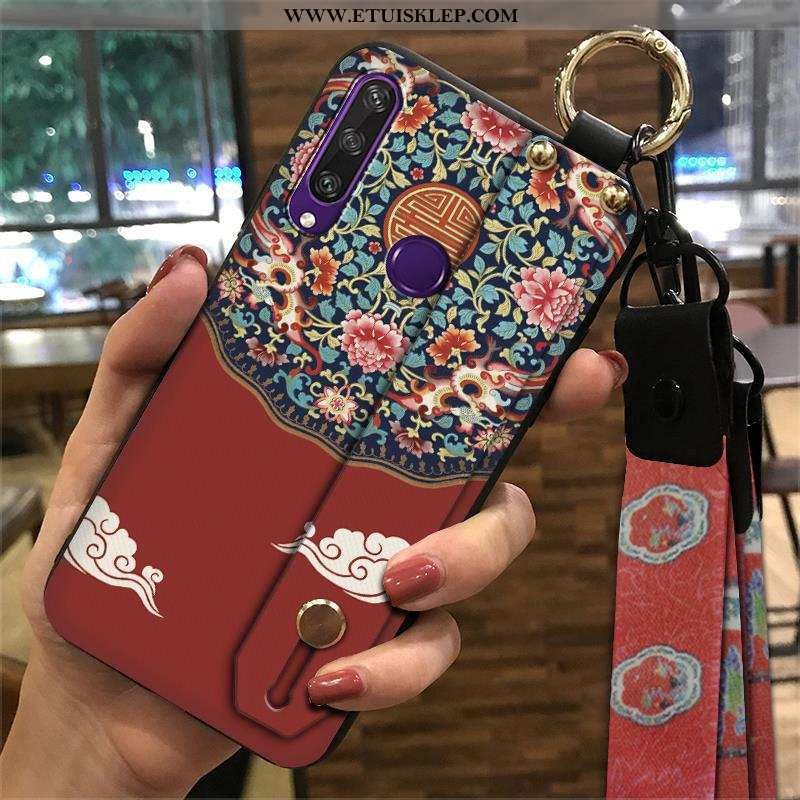 Etui Huawei Y6p Vintage Niebieski Telefon Komórkowy Futerał Chiński Styl Wspornik Kreatywne Na Sprze