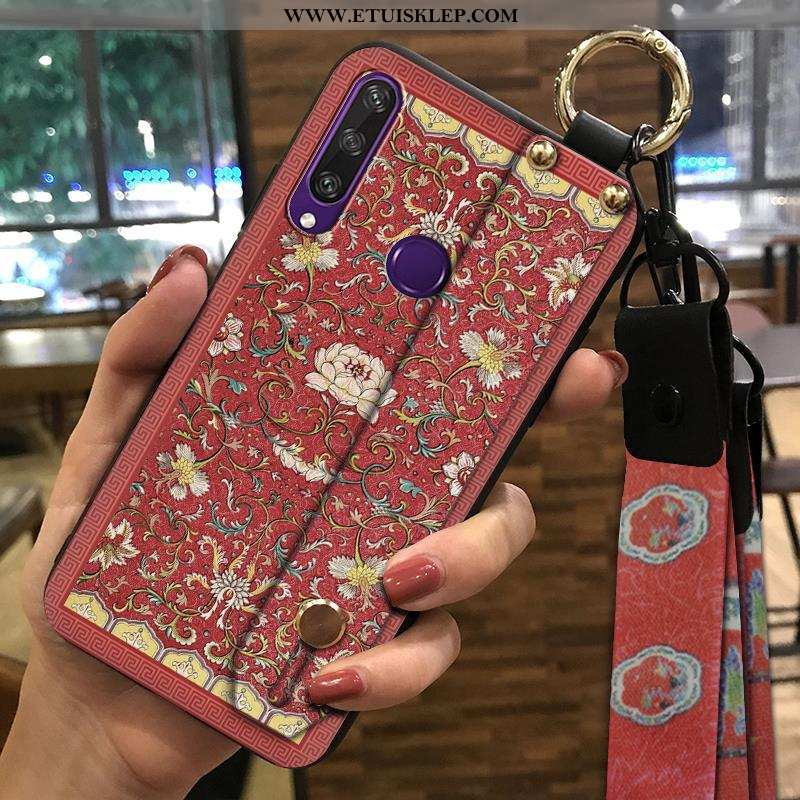 Etui Huawei Y6p Vintage Niebieski Telefon Komórkowy Futerał Chiński Styl Wspornik Kreatywne Na Sprze