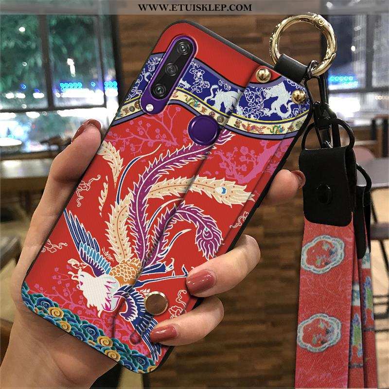 Etui Huawei Y6p Vintage Niebieski Telefon Komórkowy Futerał Chiński Styl Wspornik Kreatywne Na Sprze