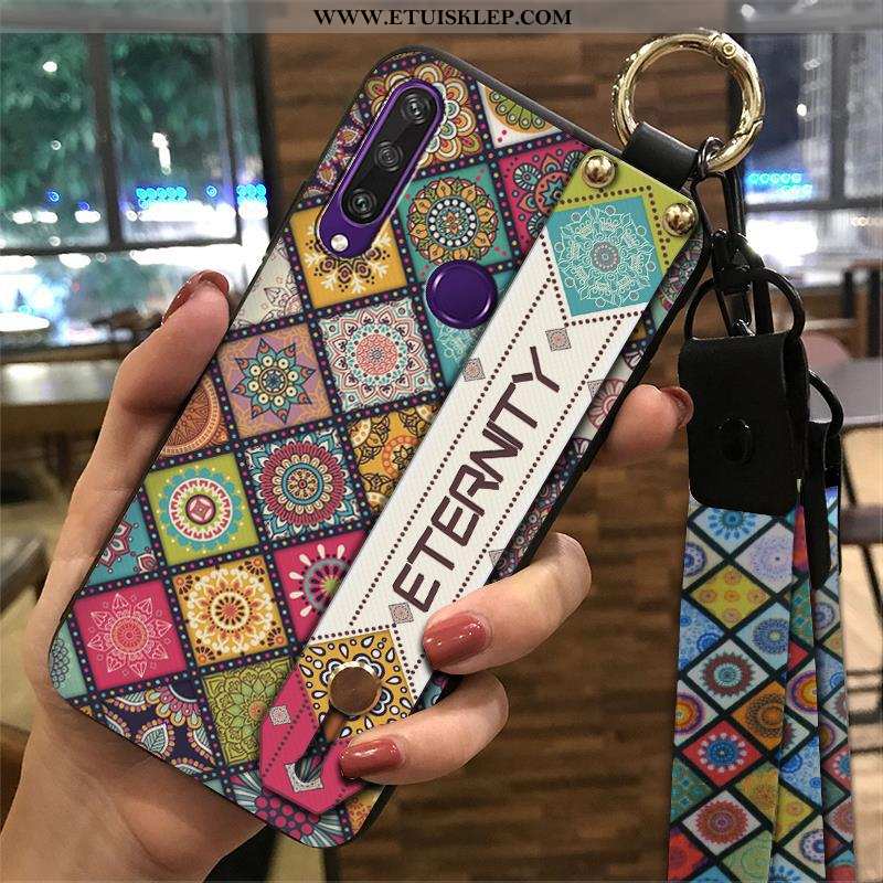 Etui Huawei Y6p Vintage Niebieski Telefon Komórkowy Futerał Chiński Styl Wspornik Kreatywne Na Sprze