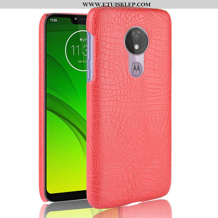 Etui Moto G7 Power Kreatywne Czarny Krokodyl Telefon Komórkowy Futerał Biznes Online