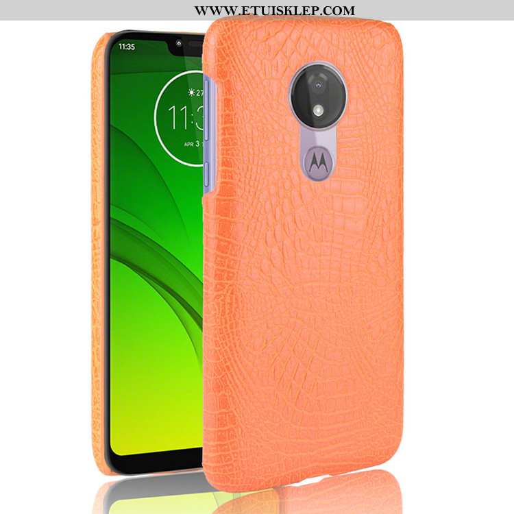 Etui Moto G7 Power Kreatywne Czarny Krokodyl Telefon Komórkowy Futerał Biznes Online