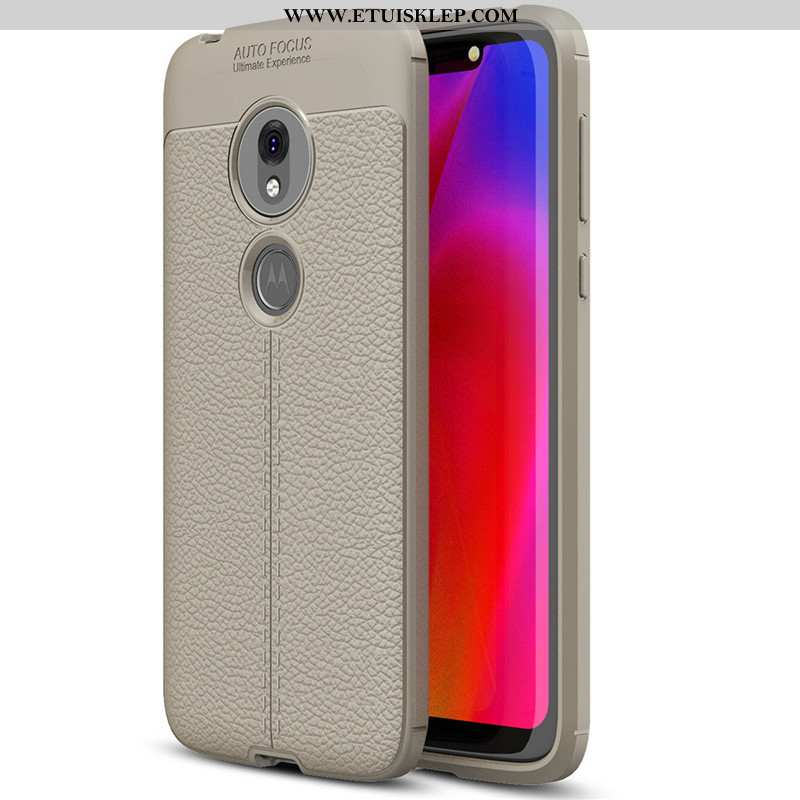 Etui Moto G7 Power Wzór Futerał Skóra All Inclusive Proste Silikonowe Czerwony Sklep