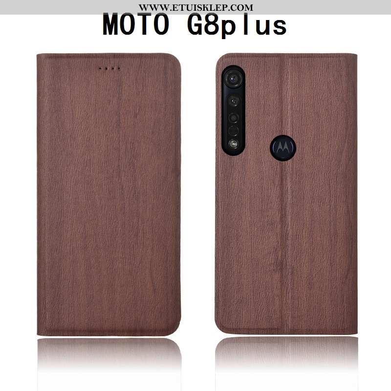 Etui Moto G8 Plus Skórzane All Inclusive Silikonowe Anti-fall Telefon Komórkowy Ochraniacz Obudowa O