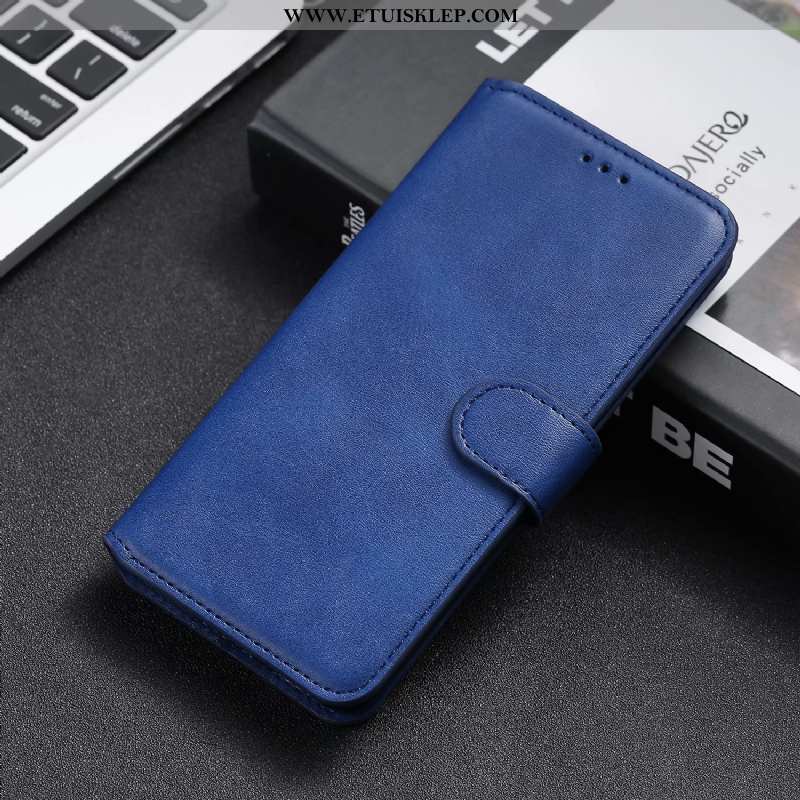 Etui Moto G8 Power Lite Skórzane Pakiet Kart Niebieski Klapa Telefon Komórkowy Futerał Jednolity Kol