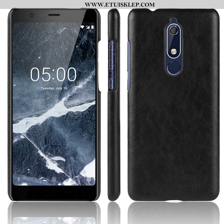 Etui Nokia 5.1 Ochraniacz Skóra Litchi Futerał Telefon Komórkowy Wzór Anti-fall Tanie