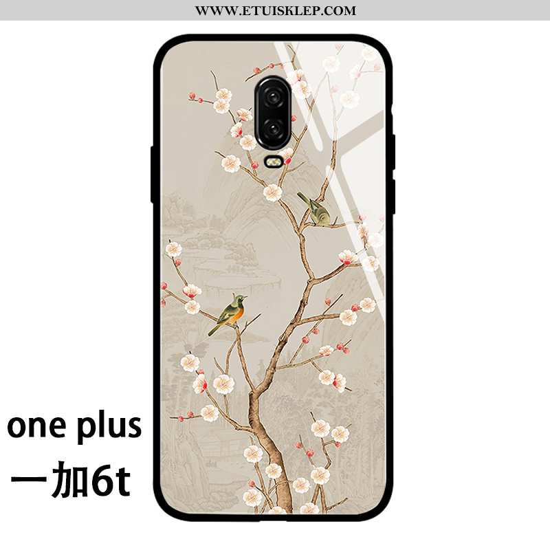 Etui Oneplus 6t Ochraniacz Miękki Osobowość Kreatywne Szkło Hartowane Chiński Styl Telefon Komórkowy