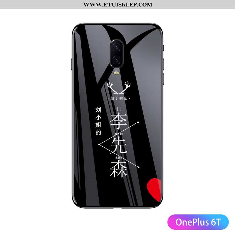 Etui Oneplus 6t Super Czarny Telefon Komórkowy Szkło Dostosowane Futerał Zakochani Sklep
