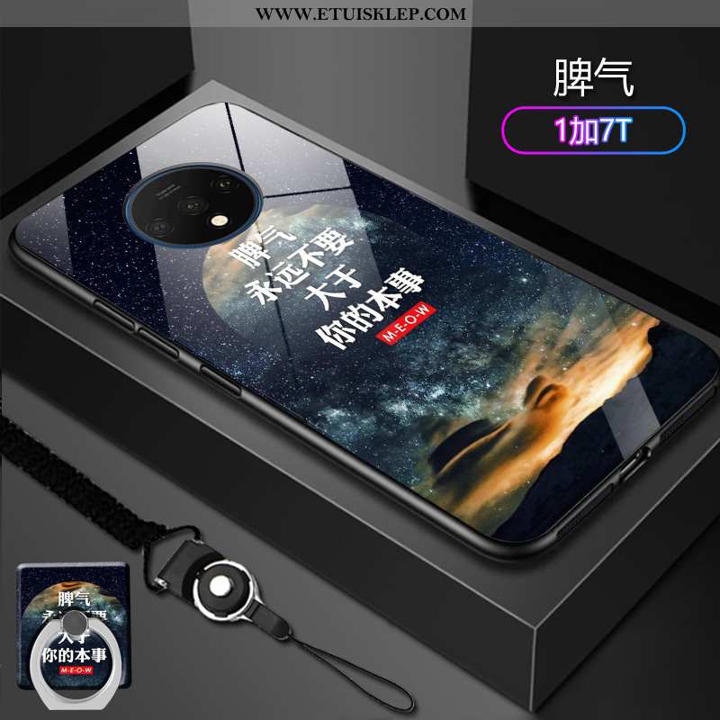 Etui Oneplus 7t Trendy Niebieski Nubuku Trudno Anti-fall Proste Oferta