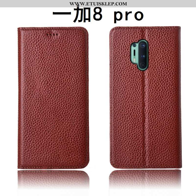 Etui Oneplus 8 Pro Silikonowe Miękki Skórzane Telefon Komórkowy Klapa Anti-fall Dyskont