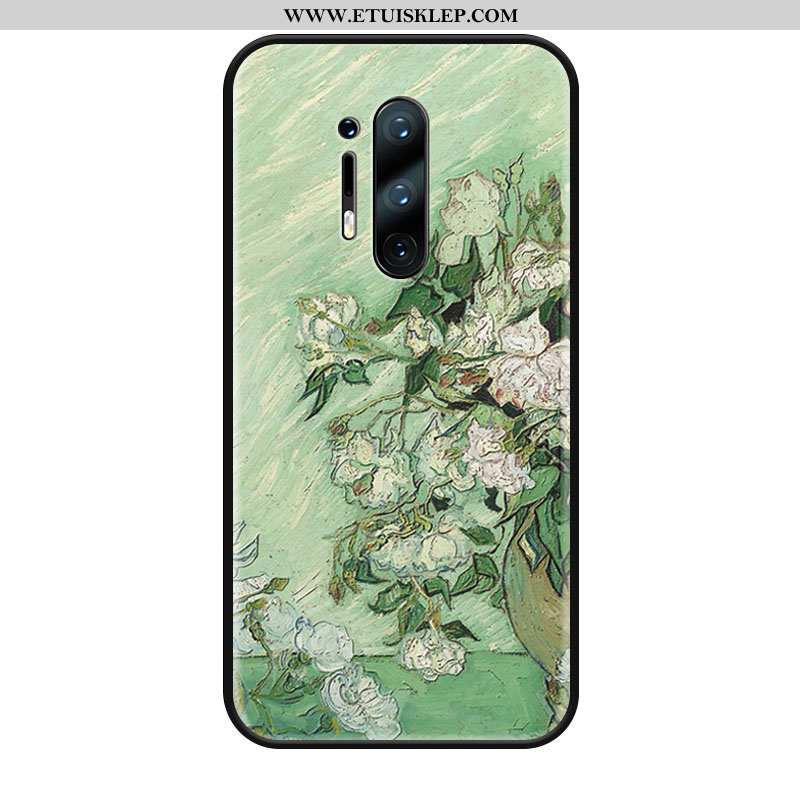 Etui Oneplus 8 Pro Silikonowe Świeży Nubuku Zielony Biały Mały Trendy Tanie