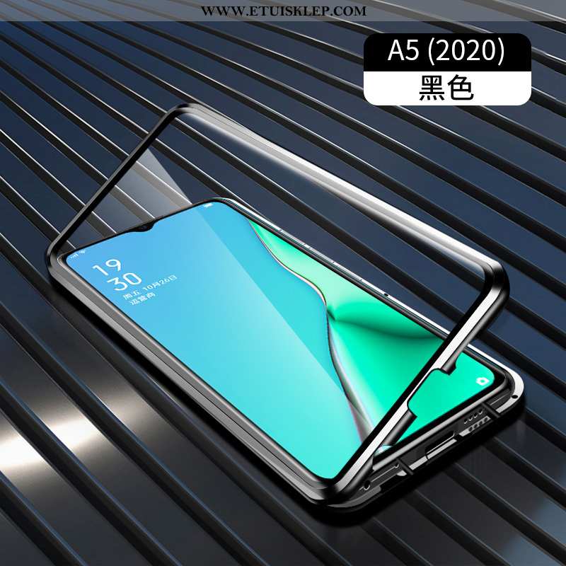 Etui Oppo A5 2020 Metal All Inclusive Futerał Przezroczysty Trendy Telefon Komórkowy Szkło Oferta