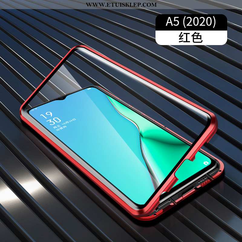 Etui Oppo A5 2020 Metal All Inclusive Futerał Przezroczysty Trendy Telefon Komórkowy Szkło Oferta