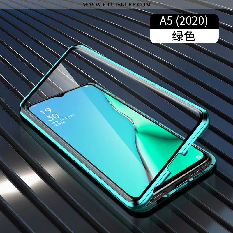 Etui Oppo A5 2020 Metal All Inclusive Futerał Przezroczysty Trendy Telefon Komórkowy Szkło Oferta