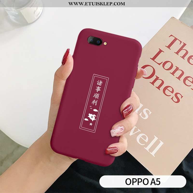 Etui Oppo A5 Miękki Zielony Serce Futerał Trendy Telefon Komórkowy Proste Na Sprzedaż