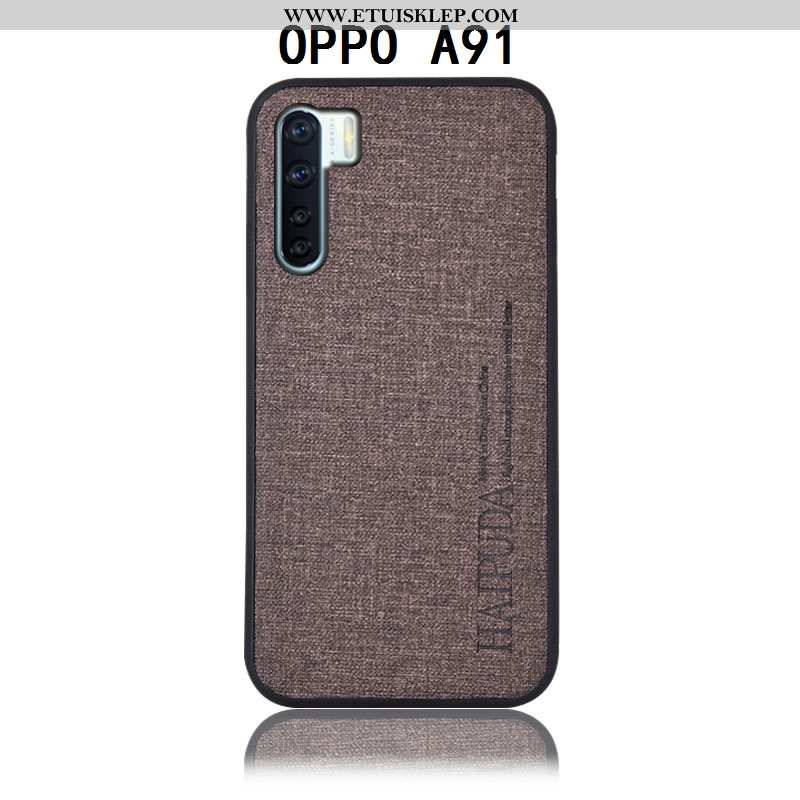 Etui Oppo A91 Bawełna I Len Anti-fall Telefon Komórkowy Futerał Tylna Pokrywa Ochraniacz Sklep