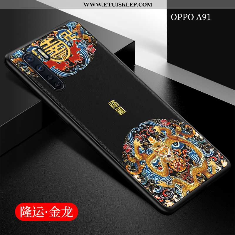 Etui Oppo A91 Trendy Telefon Komórkowy Ochraniacz Miękki Czarny Chiński Styl All Inclusive Sprzedam