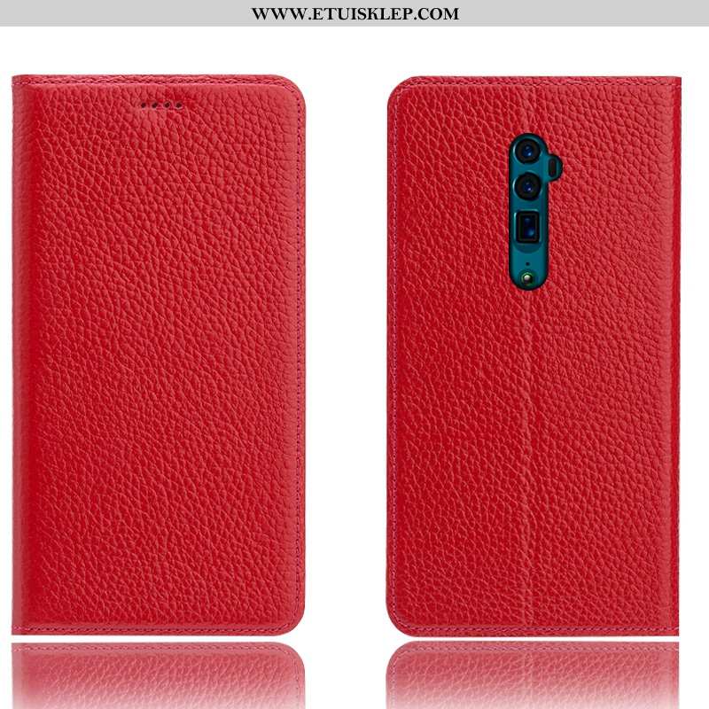 Etui Oppo Reno 10x Zoom Prawdziwa Skóra All Inclusive Telefon Komórkowy Anti-fall Futerał Litchi Ofe