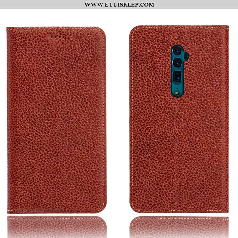 Etui Oppo Reno 10x Zoom Prawdziwa Skóra All Inclusive Telefon Komórkowy Anti-fall Futerał Litchi Ofe