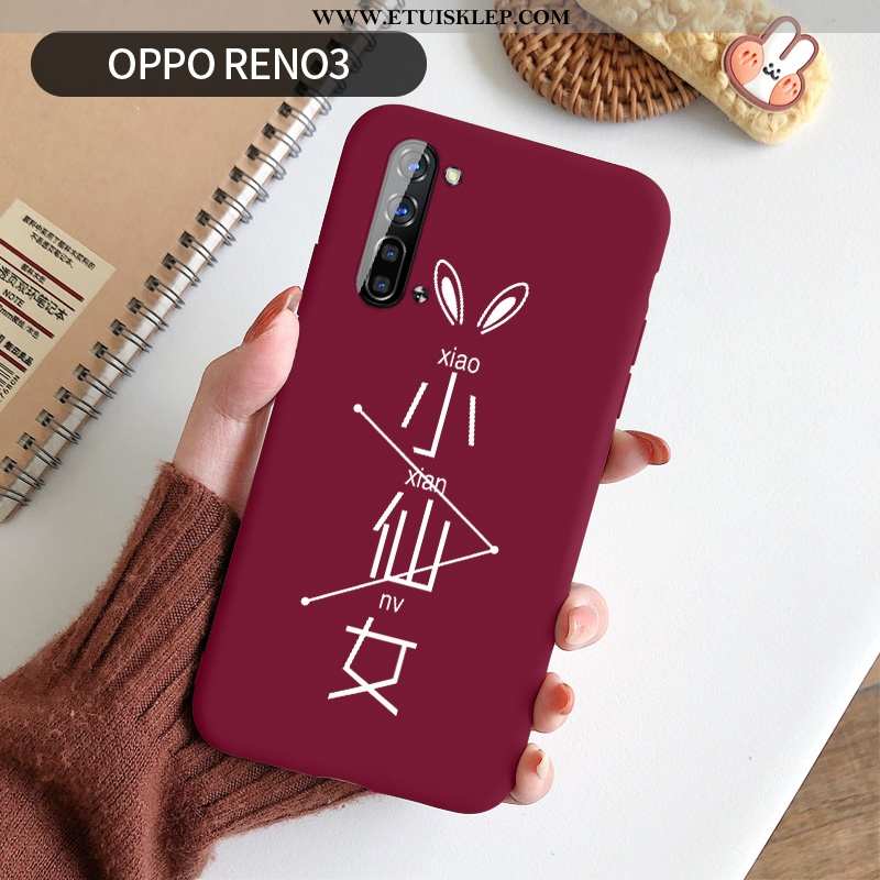 Etui Oppo Reno 3 Silikonowe Mały Jasny Proste Kreatywne Cienkie Miękki Tani