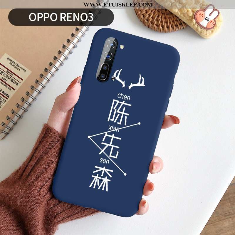 Etui Oppo Reno 3 Silikonowe Mały Jasny Proste Kreatywne Cienkie Miękki Tani