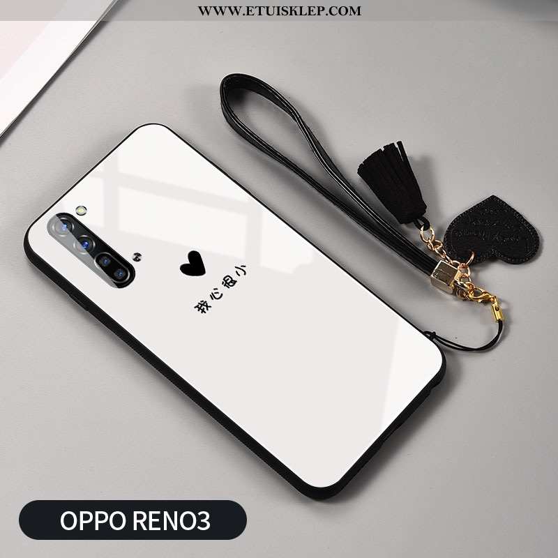 Etui Oppo Reno 3 Szkło Czarny Telefon Komórkowy Czerwony Netto Świeży Mały Futerał Online
