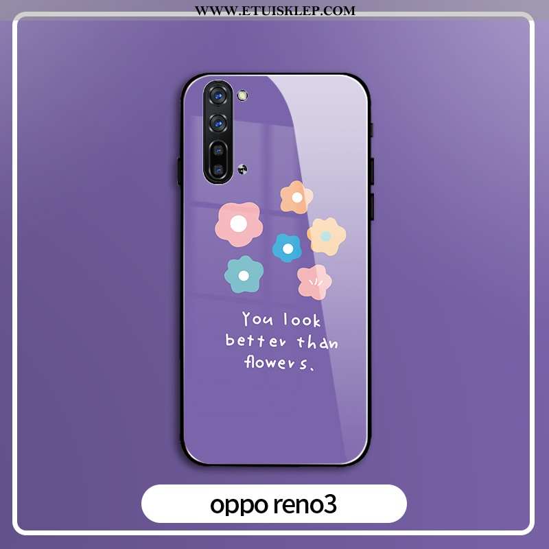 Etui Oppo Reno 3 Szkło Ochraniacz Osobowość Silikonowe Futerał Telefon Komórkowy Czerwony Netto Kupi