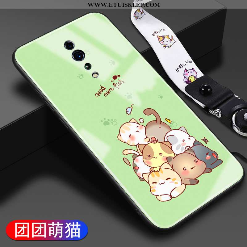 Etui Oppo Reno Z Kreskówka Cienkie Zielony Ochraniacz Trendy Trudno Sklep