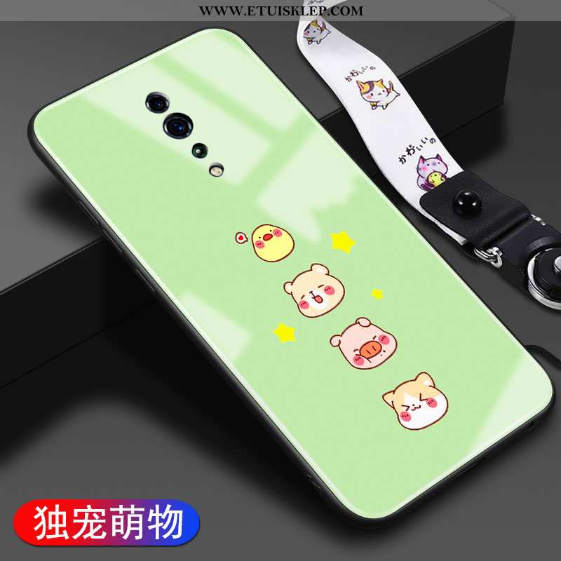 Etui Oppo Reno Z Kreskówka Cienkie Zielony Ochraniacz Trendy Trudno Sklep