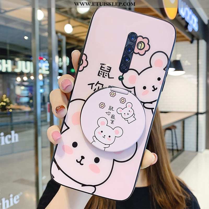 Etui Oppo Reno2 Szkło All Inclusive Lustro Telefon Komórkowy Czerwony Netto Trendy Wspornik Tani