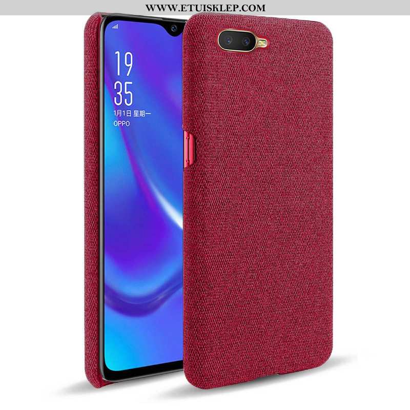 Etui Oppo Rx17 Neo Ochraniacz Telefon Komórkowy Wino Czerwone Futerał Anti-fall Płótno Oferta