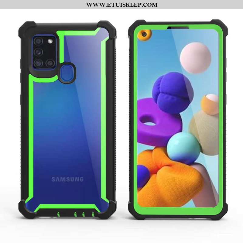 Etui Samsung Galaxy A21s Ochraniacz All Inclusive Telefon Komórkowy Gwiazda Trudno Zielony Tani