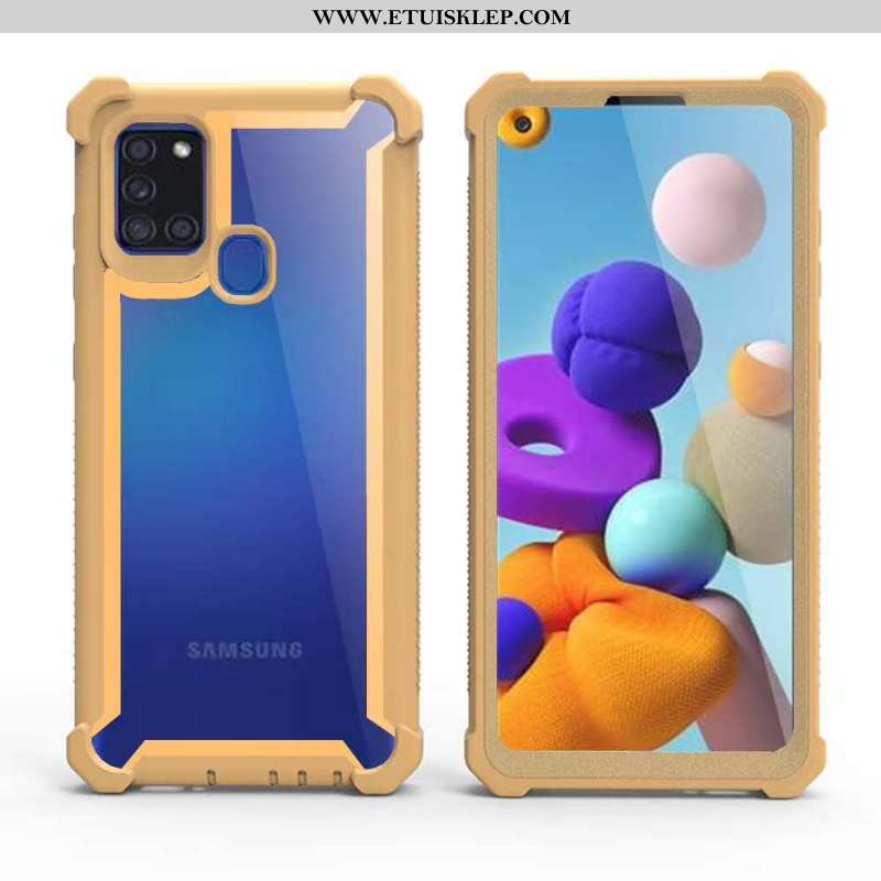 Etui Samsung Galaxy A21s Ochraniacz All Inclusive Telefon Komórkowy Gwiazda Trudno Zielony Tani