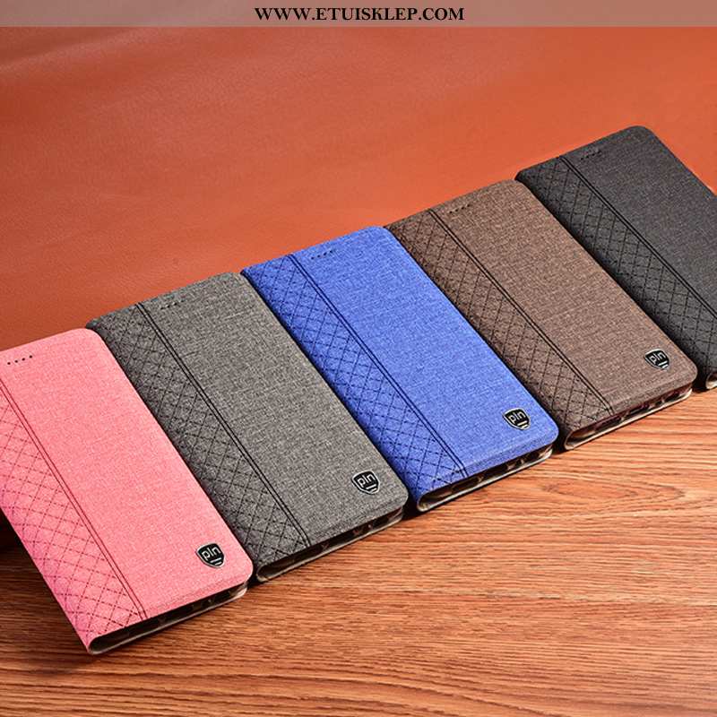 Etui Samsung Galaxy A41 Skórzane Obudowa Różowe Bawełna I Len Anti-fall Telefon Komórkowy All Inclus