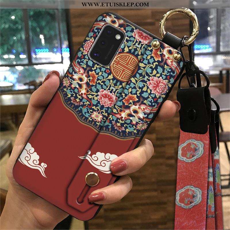 Etui Samsung Galaxy A41 Wiszące Ozdoby Wspornik Gwiazda Telefon Komórkowy Różowe Vintage Chiński Sty