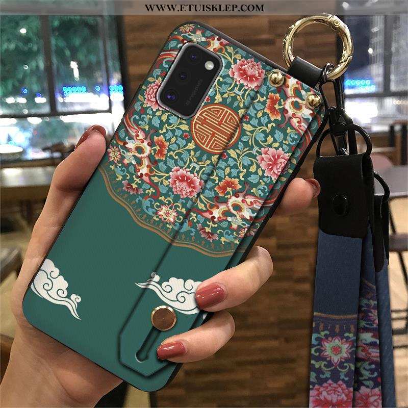 Etui Samsung Galaxy A41 Wiszące Ozdoby Wspornik Gwiazda Telefon Komórkowy Różowe Vintage Chiński Sty