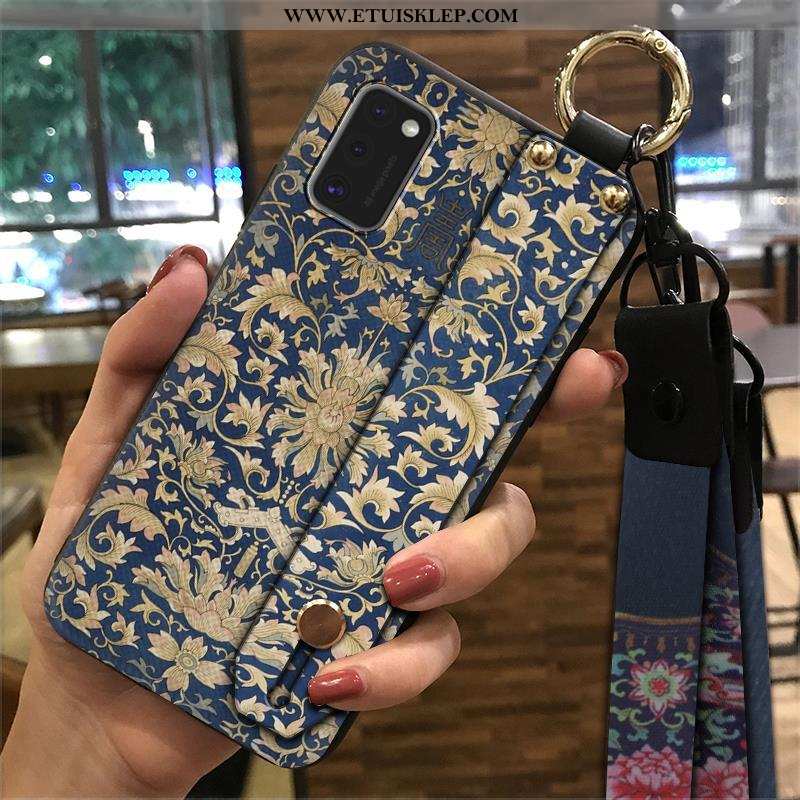 Etui Samsung Galaxy A41 Wiszące Ozdoby Wspornik Gwiazda Telefon Komórkowy Różowe Vintage Chiński Sty