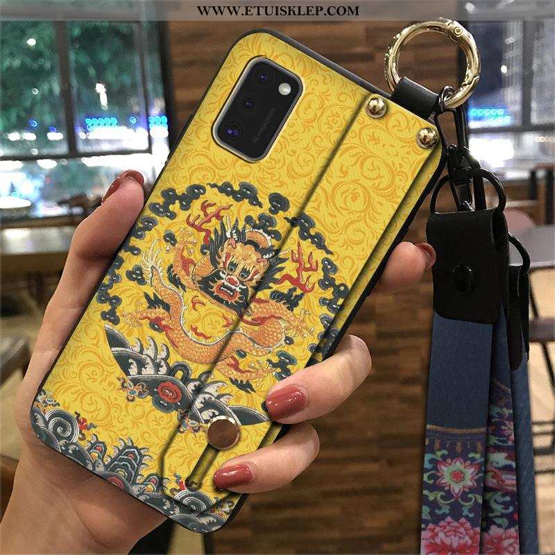 Etui Samsung Galaxy A41 Wiszące Ozdoby Wspornik Gwiazda Telefon Komórkowy Różowe Vintage Chiński Sty