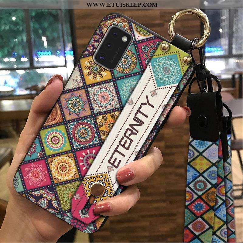 Etui Samsung Galaxy A41 Wiszące Ozdoby Wspornik Gwiazda Telefon Komórkowy Różowe Vintage Chiński Sty