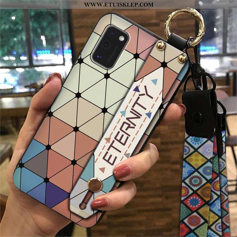 Etui Samsung Galaxy A41 Wiszące Ozdoby Wspornik Gwiazda Telefon Komórkowy Różowe Vintage Chiński Sty