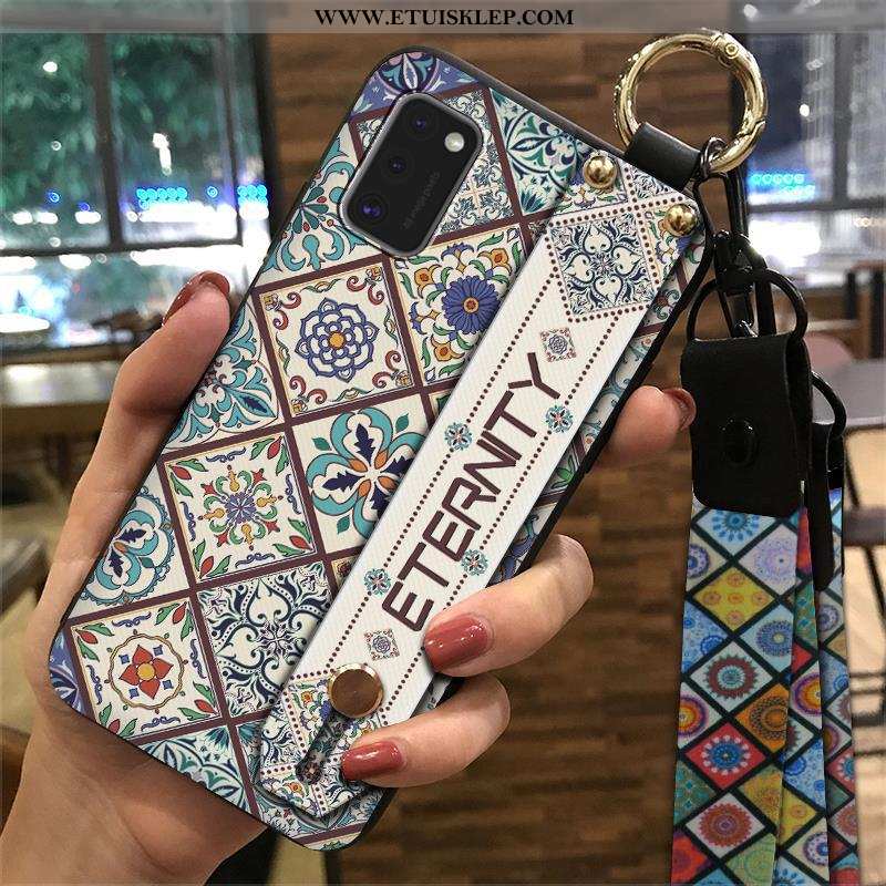 Etui Samsung Galaxy A41 Wiszące Ozdoby Wspornik Gwiazda Telefon Komórkowy Różowe Vintage Chiński Sty