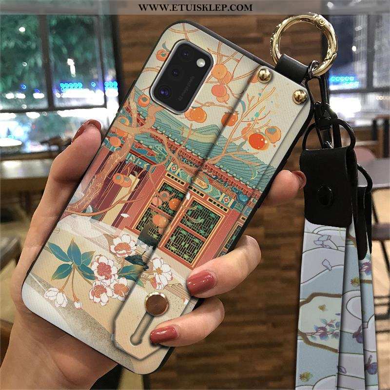 Etui Samsung Galaxy A41 Wiszące Ozdoby Wspornik Gwiazda Telefon Komórkowy Różowe Vintage Chiński Sty