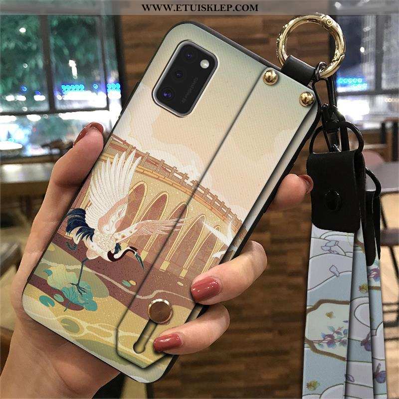 Etui Samsung Galaxy A41 Wiszące Ozdoby Wspornik Gwiazda Telefon Komórkowy Różowe Vintage Chiński Sty