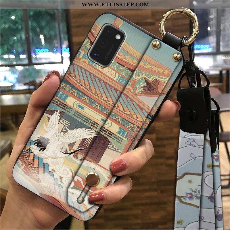 Etui Samsung Galaxy A41 Wiszące Ozdoby Wspornik Gwiazda Telefon Komórkowy Różowe Vintage Chiński Sty