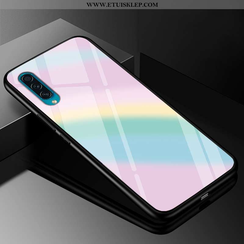 Etui Samsung Galaxy A50s Szkło Różowe Jednolity Kolor Dostosowane Trudno Futerał Proste Kup