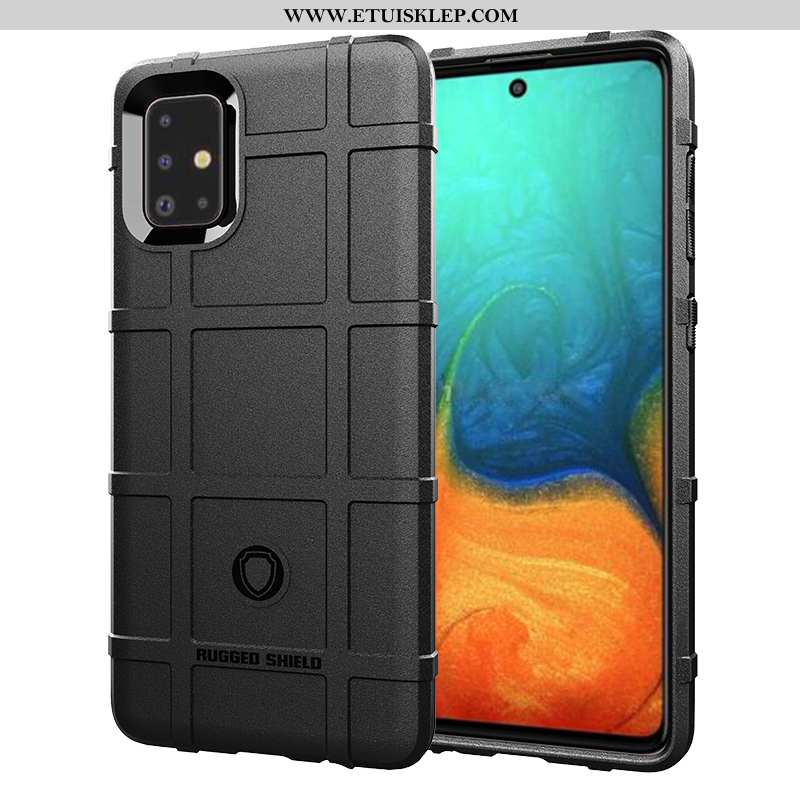 Etui Samsung Galaxy A51 Silikonowe Kreatywne Magnetyzm Gwiazda Nubuku Miękki Trzy Mechanizmy Obronne